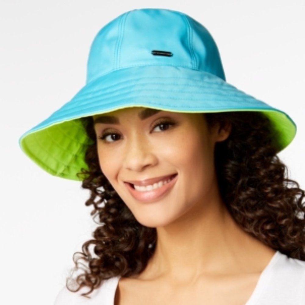 Steve Madden Reversible Floppy Rain Hat - Turquoise BRAND NEW with TAGS